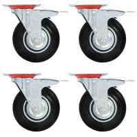 vidaXL Ruedas Giratorias con Frenos Dobles con Diámetro 125mm Materiales Cantidad 4 unidades,  8 unidades,  12 unidades y mas - details 1