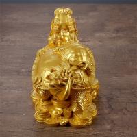 Estatuilla De Rana Dragón Feng Shui En Resina Dorada/Cobre Decoración De Hogar Para La Riqueza Con Moneda Adorno Para Escritorio Joyería Animal - details 5