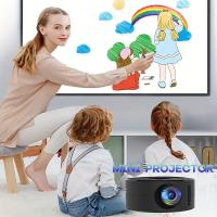 Mini proyector de vídeo, proyector portátil 1080P compatible con USBteléfono Android, dispositivos tecnológicos, proyector para exteriores, mini TV para el hogar/camping/viajes/fiesta, artículos geniales, regalos de cumpleaños personalizados - details 4