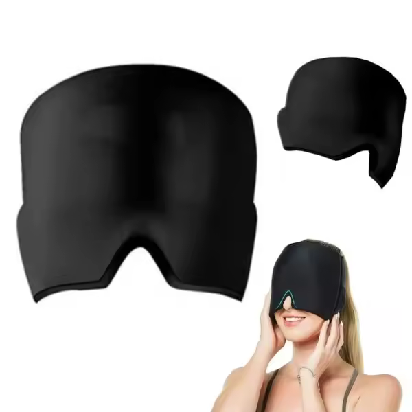 Migraine cap - Headache cap against Migraine - Cooling eye mask black black black black one size - 1
