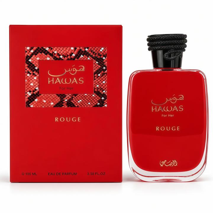 Hawas Rouge Eau de Parfum Mujer 100ml - Fragancia Floral Frutal y Avainillada Elegante y Seductora para Mujeres Modernas — oferta en Miravia