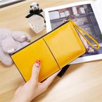 Cartera Larga De Moda Para Mujer En Cuero PU Con Cremallera Monedero Y Portatarjetas Bolsillo Para Teléfono Móvil Y Correa De Muñeca - details 1