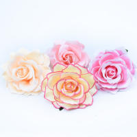 Rosa De Seda Alta Calidad 10CM Para Decoración De Casamiento Hogar Navidad Accesorios De Boda Flores Artificiales DIY Broche - details 2