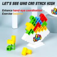 Juego de bloques apilables de equilibrio de 48 piezas, juego de mesa para 2 jugadores + juego familiar, fiesta, viajes, juguete de bloques de equipo para niños y adultos - details 0