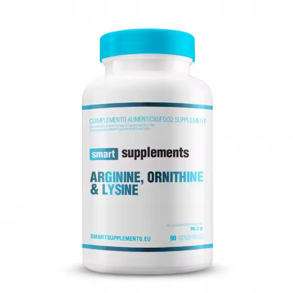 Arginina, Ornitina y Lisina - 90 Cápsulas Vegetales Smart Supplements - 1