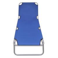 vidaXL Tumbona plegable de acero con recubrimiento polvo Gris, Taupé, Azul Sillas de Exterior Ideal para jardín, playa, piscina, terraza Tumbona Piscina Tumbonas Playa Tumbonas Jardín Exterior - details 5