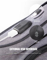 Mochila Deportiva Unisex Mixi Para Ciclismo Y Viajes Con USB Cruzada Versátil De Moda Para Estudiantes Y Escolares Material De Poliéster - details 16