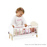 Cuna Candy Chic - Janod - cuna de madera blanca y rosa - details 3