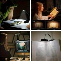 Lámpara De Pared Recargable 5 Velocidades Ajustables Con Control Remoto Rotación De 360 Grados Tiempo De Uso Completo 4-6H Luz De Libro LIQI - details 3