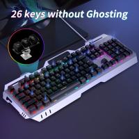 Teclado De Juego EWEADN GX80Z 104 Teclas Con Panel De Metal Todas Las Metalizadas Silencioso Y Retroiluminado LED Para Uso En Hogar Escuela Y Laptop - details 2