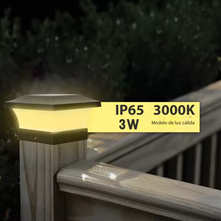 Luz de Calle solar LED para Exteriores, lámpara de Jardín con paisaje de pared de Villa, lámpara de pared para el hogar, Pilares Súper brillantes, para Caminos de Jardín, patio, césped, caminos de entrada - Blanco Solado - 1