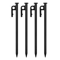 4Pcs Palos De Tenda Para Camping Al Aire Libre Herramienta De Acero Fuerte De 30cm Accesorios De Tenda Negro Para Canopy Y Awaníng - details 6