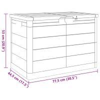 vidaXL Baúl para cojines polipropileno marrón 77,5x44,5x53 cm - details 7