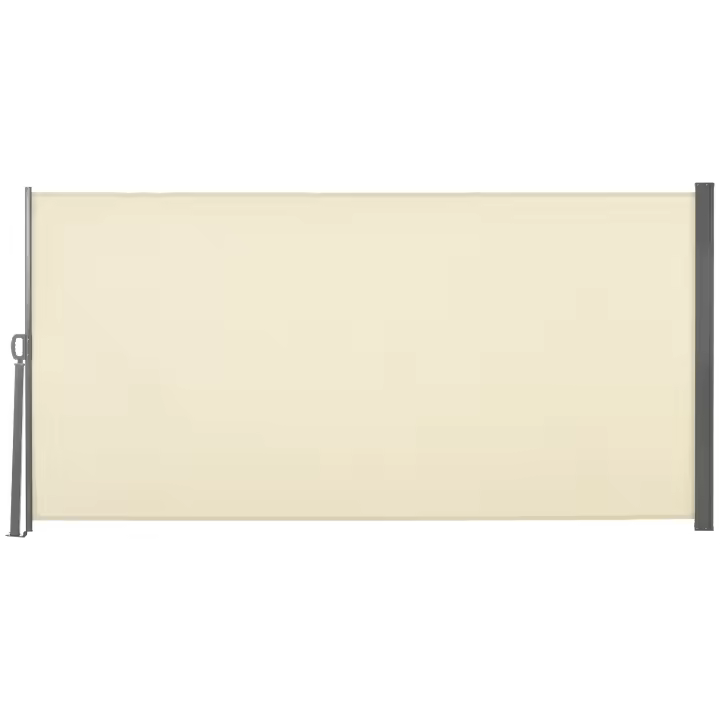 Outsunny Toldo Lateral Retráctil 300x160 cm Pantalla Enrollable Mampara de Privacidad y Protección Solar para Jardín Balcón Terraza - 1