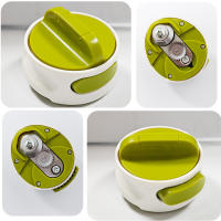 Can-Do Abrelatas Compacto, Abre Botes con Empuñadura Automática, Blanco/Verde, Pequeño - details 3
