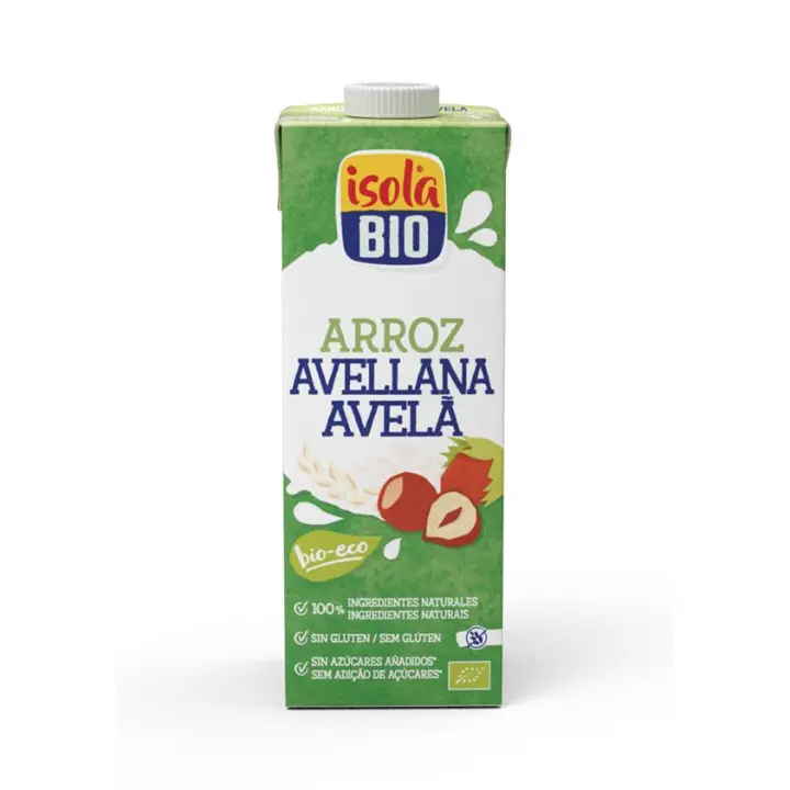 Bebida Vegetal De Arroz Con Avellanas 1Lt 6Uds Bio - 1