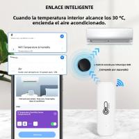 Sensor De Temperatura Y Humedad Zigbee/WiFi Tuya Compatible Con Alexa Y Google Assistant Para Hogar Conectado ONENUO TH08/TH08Z - details 9