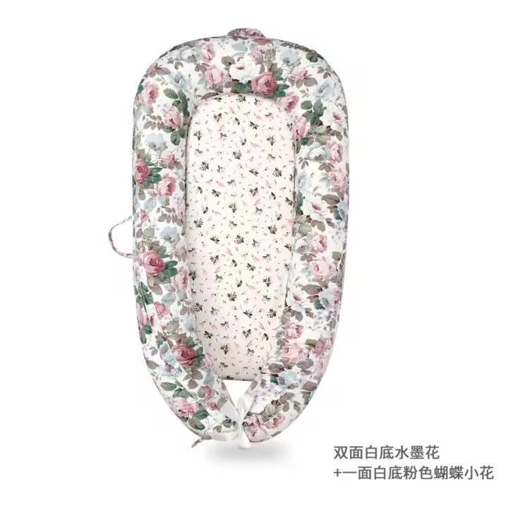 Cuna Portátil LUKE LULU With Cama Media Plegable Biónica Cojín De Sueño Para Bebe Material De Algodón Adecuado Para 0-6m Hasta 4-6años Cuatro Estaciones - 1
