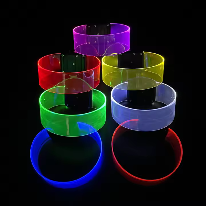 Pulseras LED Luminosas Para Deportes Al Aire Libre Y Fiestas. Pack De 10/20/50 Piezas. Brillo Duradero Para Halloween Y Otras Ocasiones. - 1