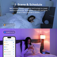 Bombilla Inteligente Meross LED RGBWW Dimmable E26 E27 B22 9W (60W Equivalent) Compatible Con Alexa Google Home SmartThings Para El Dormitorio - details 5