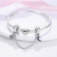 Nueva Cadena De Seguridad Platinada En Plata Con Encantos De Gato Rosa Luna Y Estrella De Silicona Para Pulseras Y Collares DIY Colorido - details 3