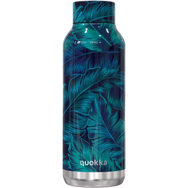 Botella térmica Quokka, Solid Deep Jungle 510ml, mantiene frío y calor, para todo tipo de bebidas, niños y adultos, acero inoxidable - 1