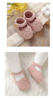 Zapatos Para Bebé Recién Nacidos Niña 0-1Año Moda Color Sólido Punto De Tejido Antideslizante Suave Primera Pasos Invierno Pre-walker - details 11