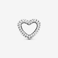 Charm Pandora en plata de ley Corazón Moldeado - details 1