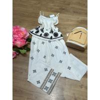 ✨ CONJUNTO BOHO CHIC PARA VERANO - TOP BORDADO + PALAZZO DE LINO BLANCO ✨ - details 1