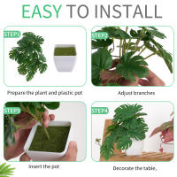 1pc Plantas Artificiales Pequeñas Con Macetas De Plástico Decoración De Escritorio Para Oficina Y Hogar Ambiente Interior Y Exterior - details 2