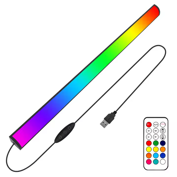 Lámpara De Escritorio RGB Ambiental Con Control Remoto Para Decoración De Habitación De Juegos Y Setup Gaming Barra De Luz Neón Dreamcolor - 1