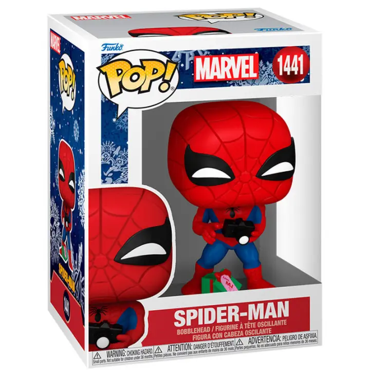 Figura Pop Marvel Spider-Man With Gift-Figura de Vinilo Coleccionable - Idea de Regalo- Mercancia Oficial - Juguetes para Niños y Adultos - Movies Fans - Muñeco para Coleccionistas y Exposición - 1