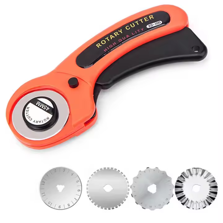 Cortadora Rotativa De Cuero Herramienta De Corte Para Tela Y Fibra Circular Cuchillo De Bricolaje Para Patchwork Y Costura De Manta - 1