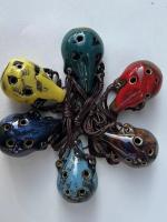 Ocarina Chinesa Estilo 2024 Con 6 Agujeros Flauta De Cerámica Multitono Instrumento Musical Vintage Accesorios De Regalo - details 0