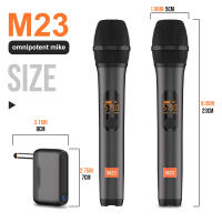 Micrófono Inalámbrico M23 UHF Sistema De Karaoke Con Receptor Recargable De 2 Canales Para Fiesta En La Iglesia Y Altavoz - details 7