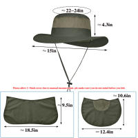 Gorro De Pesca Al Aire Libre Con Pico Ancho Y Protección Solar UPF 50+ Para Actividades Al Aire Libre Caminata Y Jardín Gorro Casual Unisex - details 1