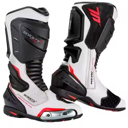 BOTA SD-BR1 RACING BLANCO ROJO  Raíz MENSUAL OUTLET MOTOSOTORE MARCAS Botas moto Racing SEVENTY DEGREES - 1