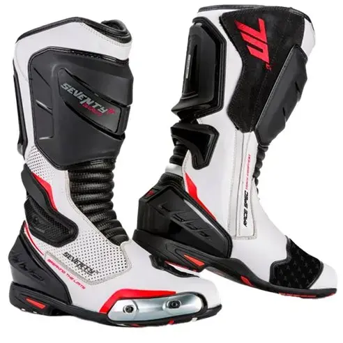 BOTA SD-BR1 RACING BLANCO ROJO  Raíz MENSUAL OUTLET MOTOSOTORE MARCAS Botas moto Racing SEVENTY DEGREES - 1