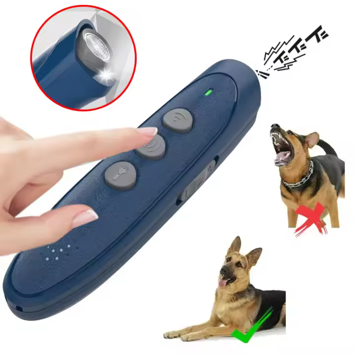 Repellente Ultrasonido Para Perros Recargable Con Luz LED Modelos 3 Anti-Ladridos Y Mordeduras Dispositivo Portátil De Entrenamiento Para Mascotas - 1