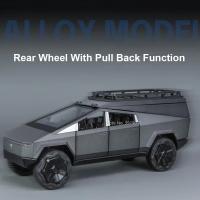 Modelo De Coche Tesla Cybertruck 1/24 Con Sonido Y Luz Para Colección Y Decoración Juguete De Metal Para Niños Regalo De Cumpleaños - details 5