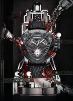 Reloj De Pulsera Deportivo Para Hombre 2024 Marca Top Lujo Grande Cronógrafo Cuarzo Resistantes Al Agua Y Al Choque Manos Luminosas Correa De Cuero Relogio Masculino - details 7