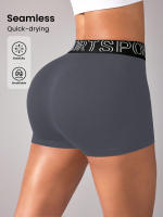 Shorts De Gimnasio Para Mujer High Waisted Scrunch Sin Costuras Contorno De Yoga Biker Shorts De Nylon Fitness Y Deporte - details 8