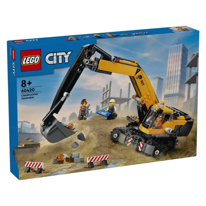 Lego City Excavadora de Obra Amarilla 60420 Lego city LEGO - 1