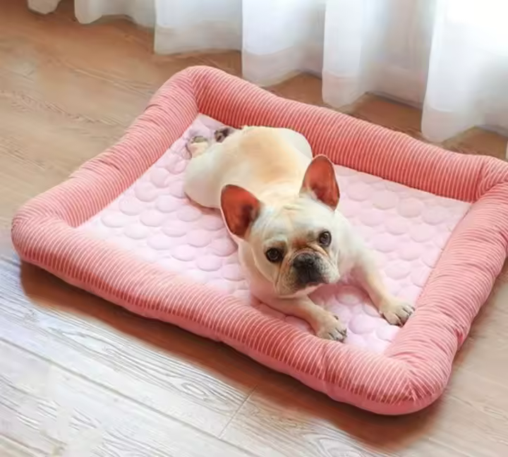 Alfombra De Enfriamiento Para Perros Y Gatos Material De Seda Hielo Suave Para Verano Cama De Playa Para Mascotas - 1