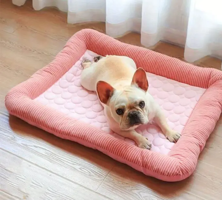 Alfombra De Enfriamiento Para Perros Y Gatos Material De Seda Hielo Suave Para Verano Cama De Playa Para Mascotas - 1