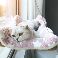 Cama Colgante Para Gatos Con Red De Hamaca Hogar Para Gatos Jóvenes Y Adultos Soporte De 20kg Para Verano Y Invierno Manta De Sol Para Descanso - details 4