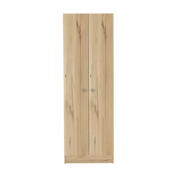 TUHOME Armario Multifuncional Z 60, con dos puertas y estantes internos, Roble Claro - 1