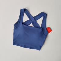 Sudadera Deportiva Sin Costuras Para Mujer Con Espalda Cruzada Y Amplias Alzas a Absorbedor De Choques Para Yoga Y Correr - details 8