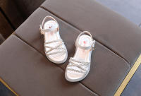 Sandalias Romanas Para Niñas Con Tiras Abiertas Y Color Sólido Alta Top Con Resaltos Vacaciones Nuevas Zapatos Planos Casuales De Verano Para Niños - details 3