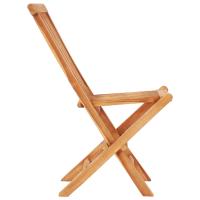 vidaXL Mesa y sillas de jardín plegables 3 pzas madera maciza de teca - details 4